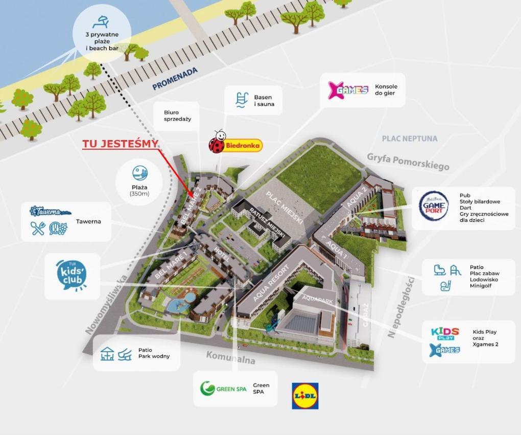 Apartament Bel Mare D 411 Miedzyzdroje Bagian luar foto